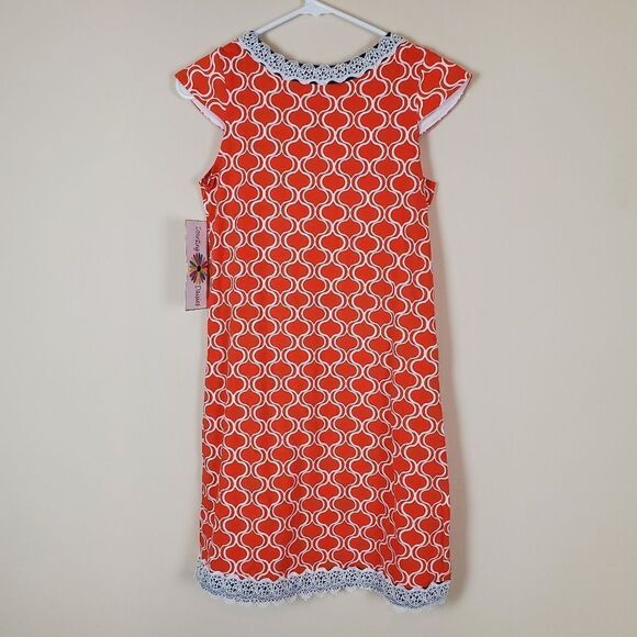 Counting Daisies Orange Printed Dress Size 16 Girls - Picture 7 of 7